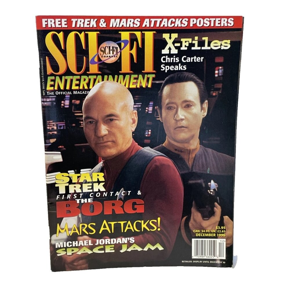 Sci-Fi Entertainment Magazine Dec 1996 Star Trek X-Files Mars Attacks Space Jam